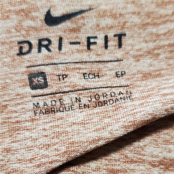 Nike Burnt Orange Heathered 3/4 Zip Pull Over Shirt - Picture 4 of 4